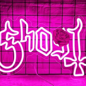Ghost Neon Sign Heavy Metal Band Night Light Room Wall Decor